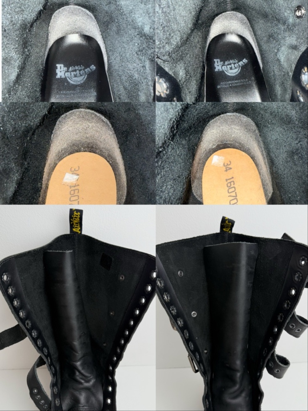 Vintage Dr. Martens 3A26 Holy Grail England Black Envy Platform Boots UK 4 - Picture 11 of 16